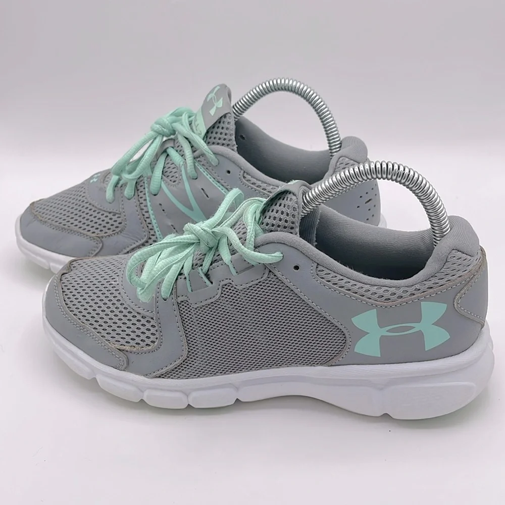 Under Armour Gray and Teal Athletic Shoes Womens Size 7